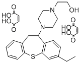CAS 登录号:84964-87-4, 3-乙基-11-(4-(2-羟基乙基)哌嗪基)-10,11-二氢二苯并(b,f)硫杂卓二(马来酸盐)