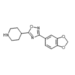 CAS 登录号：849925-04-8， 4-[3-(1,3-苯并二氧戊环-5-基)-1,2,4-恶二唑-5-基]哌啶
