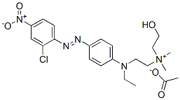 CAS 登录号：85030-24-6， [2-[[4-[(2-氯-4-硝基苯基)偶氮]苯基]乙胺]乙基](2-羟基乙基)二甲基铵乙酸盐