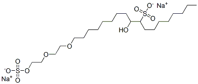 CAS#: 85153-73-7, Disodium 10-Hydroxy-18-[2-[2-(Sulphonatooxy)Ethoxy]Ethoxy]Octadecane-9-Sulphonate