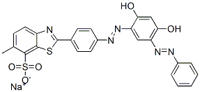 CAS#: 85188-16-5, Sodium 2-[4-[[2,4-Dihydroxy-5-(Phenylazo)Phenyl]Azo]Phenyl]-6-Methylbenzothiazole-7-Sulphonate