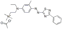 CAS#: 85283-75-6, [2-[Ethyl[3-Methyl-4-[(3-Phenyl-1,2,4-Thiadiazol-5-Yl)Azo]Phenyl]Amino]Ethyl]Trimethylammonium Acetate