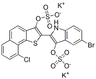 CAS 登录号：85391-39-5， 5-溴-2-[9-氯-3-(磺基氧基)萘并[1,2-b]噻吩-2-基]-1H-吲哚-3-醇 3-(氢硫酸酯)钾盐(1:2)