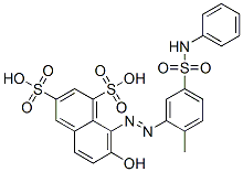 CAS#: 85409-52-5, 8-[[5-Anilinosulphonyl-2-Methylphenyl]Azo]-7-Hydroxynaphthalene-1,3-Disulphonic Acid