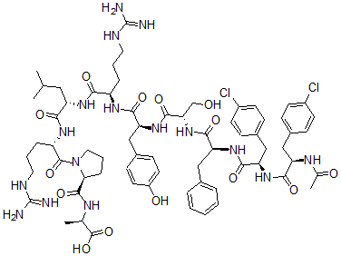 CAS#: 85416-56-4, N-Ac-(4-Cl-Phe)(1,2)-Phe(3)-Arg(6)-Alanh2(10)-Lhrh