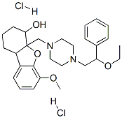 CAS 登录号：85418-65-1， 4a-[[4-(2-乙氧基-2-苯基-乙基)哌嗪-1-基]甲基]-6-甲氧基-2,3,4,9b-四氢-1H-二苯并呋喃-4-醇二盐酸盐