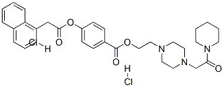 CAS#: 85476-90-0, 1-Naphthaleneacetic Acid, 4-((2-(4-(2-Oxo-2-(1-Piperidinyl)Ethyl)-1-Piperazinyl)Ethoxy)Carbonyl)Phenyl Ester, Dihydrochloride