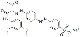 CAS#: 85536-96-5, Sodium 4-[[4-[[1-[[(2,4-Dimethoxyphenyl)Amino]Carbonyl]-2-Oxopropyl]Azo]Phenyl]Azo]Benzenesulphonate