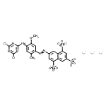 CAS#: 85631-80-7, Trisodium 7-({4-[(4,6-dichloro-1,3,5-triazin-2-yl)amino]-5-methoxy-2-methylphenyl}diazenyl)-1,3,5-naphthalenetrisulfonate