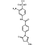 CAS 登录号：85650-65-3， 2-氨基-4-{[4-(3-甲基-5-氧代-4,5-二氢-1H-吡唑-1-基)苯甲酰基]氨基}苯磺酸