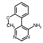 CAS 登录号：856974-25-9， 5-(2-甲氧基苯基)-4-嘧啶胺
