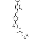 CAS 登录号：85750-13-6， 4-[(2-氯-4-硝基苯基)偶氮]-N-乙基-N-[2-(1-异丁氧基乙氧基)乙基]苯胺