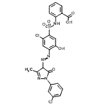 CAS 登录号：85750-15-8， 2-{[(2-氯-4-{[1-(3-氯苯基)-3-甲基-5-氧代-4,5-二氢-1H-吡唑-4-基]偶氮}-5-羟基苯基)磺酰基]氨基}苯甲酸