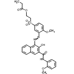 CAS 登录号：85750-19-2， 2-{[3-({2-羟基-3-[(2-甲氧基苯基)氨基甲酰]-1-萘基}偶氮)-4-甲氧基苯基]磺酰基}乙基丙酸酯