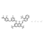 CAS 登录号：85750-22-7， 四钠4-{[4-氯-6-({8-羟基-3,6-二磺酸-7-[(1-磺酸-2-萘基)偶氮]-1-萘基}氨基)-1,3,5-三嗪-2-基]氨基}-2-羟基苯甲酸酯