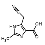 CAS 登录号：857812-37-4， 4-(氰基甲基)-2-甲基-1H-咪唑-5-羧酸
