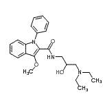 CAS 登录号：85793-29-9， N-[3-(二乙基氨基)-2-羟基丙基]-3-甲氧基-1-苯基-1H-吲哚-2-甲酰胺