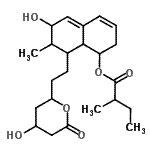 CAS 登录号：85798-96-5， 6-羟基-8-[2-(4-羟基-6-氧代四氢-2H-吡喃-2-基)乙基]-7-甲基-1,2,6,7,8,8a-六氢-1-萘基2-甲基丁酸酯