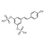 CAS 登录号：858187-21-0， 5-[(E)-2-(4-羟基苯基)乙烯基]-1,3-亚苯基二(氢硫酸盐)