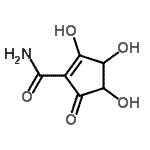CAS 登录号：858422-74-9， 2,3,4-三羟基-5-氧代-1-环戊烯-1-甲酰胺