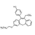 CAS 登录号：85850-86-8， 4-[7-(烯丙氧基)-11-乙基二苯并o[b,f]硫杂卓-10-基]苯酚