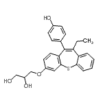 CAS 登录号：85850-94-8， 3-{[10-乙基-11-(4-羟基苯基)二苯并[b,f]硫杂卓-3-基]氧基}-1,2-丙烷二醇