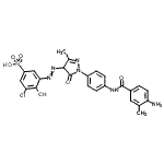 CAS#: 85895-96-1, 3-[(1-{4-[(4-Amino-3-methylbenzoyl)amino]phenyl}-3-methyl-5-oxo-4,5-dihydro-1H-pyrazol-4-yl)diazenyl]-5-chloro-4-hydroxybenzenesulfonic acid