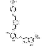 CAS 登录号：85959-25-7， 7-{[2,4-二羟基-5-({4-[(4-磺基苯基)偶氮]苯基}偶氮)苯基]偶氮}-4-羟基-2-萘磺酸