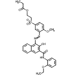 CAS 登录号：85959-50-8， 2-{[3-({3-[(2-乙氧基苯基)氨基甲酰]-2-羟基-1-萘基}偶氮)-4-甲氧基苯基]磺酰基}乙基丙酸酯