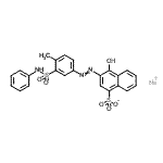 CAS#: 85959-52-0, Sodium 4-hydroxy-3-{[4-methyl-3-(phenylsulfamoyl)phenyl]diazenyl}-1-naphthalenesulfonate