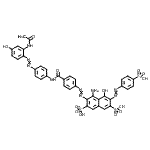 CAS 登录号：85959-55-3， 3-{[4-({4-[(2-乙酰氨基-4-羟基苯基)偶氮]苯基}氨基甲酰)苯基]偶氮}-4-氨基-5-羟基-6-[(4-磺基苯基)偶氮]-2,7-萘二磺酸