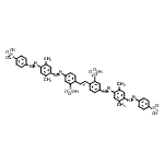 CAS 登录号：85959-57-5， 2,2'-[(E)-1,2-乙烯二基]二[5-({2,5-二甲基-4-[(4-磺基苯基)偶氮]苯基}偶氮)苯磺酸]