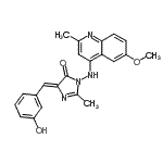 CAS 登录号：85986-79-4， (5Z)-5-(3-羟基苄亚基)-3-[(6-甲氧基-2-甲基-4-喹啉基)氨基]-2-甲基-3,5-二氢-4H-咪唑-4-酮