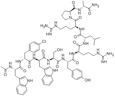 CAS#: 86044-76-0, N-Ac-Trp(1)-(4-Cl-Phe)(2)-Trp(3)-Arg(6)-Ala(10)-Lhrh