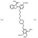 CAS 登录号：86135-92-4， 1-{2-[5-甲氧基-2-(4-{4-[2-(3,4,5-三甲氧基苯基)乙基]-1-哌嗪基}丁氧基)苯基]-1,3-苯并噻唑-3(2H)-基}乙烷酮二盐酸盐