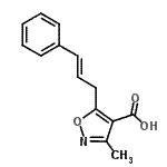 CAS 登录号：861545-41-7， 3-甲基-5-[(2E)-3-苯基-2-丙烯-1-基]-1,2-恶唑-4-羧酸