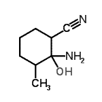 CAS 登录号：861618-27-1， 2-氨基-2-羟基-3-甲基环己烷甲腈