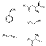 CAS 登录号：86220-54-4， 亚甲基-丁二酸,聚合物与1,3-丁二烯,苯乙烯,2-甲基-2-丙烯酰胺和2-丙烯腈