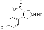 CAS 登录号：862283-71-4， 4-(4-氯苯基)-3-吡咯烷羧酸甲酯盐酸盐(1:1)