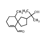 CAS 登录号：86408-21-1， 2-(2-羟基-2-丙基)-10-甲基螺[4.5]癸-6-烯-6-甲醛
