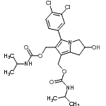 CAS 登录号：86422-04-0， [5-(3,4-二氯苯基)-2-羟基-2,3-二氢-1H-吡咯里嗪-6,7-二基]二(亚甲基)二(异丙基氨基甲酸酯)
