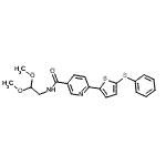 CAS 登录号：864685-28-9， N-(2,2-二甲氧基乙基)-6-[5-(苯基硫基)-2-噻吩基]烟酰胺