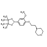 CAS 登录号：864754-10-9， 4-{2-[2-甲氧基-4-(4,4,5,5-四甲基-1,3,2-二氧杂环戊硼烷-2-基)苯氧基]乙基}吗啉