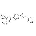 CAS 登录号:864754-25-6, N-(4-吡啶基甲基)-4-(4,4,5,5-四甲基-1,3,2-二氧杂环戊硼烷-2-基)苯甲酰胺