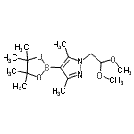 CAS 登录号:864754-33-6, 1-(2,2-二甲氧基乙基)-3,5-二甲基-4-(4,4,5,5-四甲基-1,3,2-二氧杂环戊硼烷-2-基)-1H-吡唑