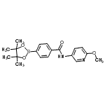 CAS 登录号:864759-41-1, N-(6-甲氧基-3-吡啶基)-4-(4,4,5,5-四甲基-1,3,2-二氧杂环戊硼烷-2-基)苯甲酰胺