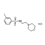 CAS 登录号：864759-45-5， 3-碘-N-[2-(4-吗啉基)乙基]苯磺酰胺盐酸盐(1:1)