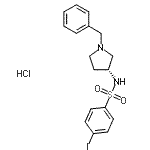 CAS#: 864759-46-6, N-[(3R)-1-Benzyl-3-pyrrolidinyl]-4-iodobenzenesulfonamide hydrochloride (1:1)