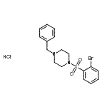 CAS 登录号：864759-62-6， 1-苄基-4-[(2-溴苯基)磺酰基]哌嗪盐酸盐(1:1)