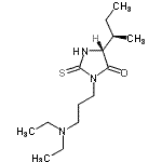 CAS 登录号：86503-24-4， (5R)-5-[(2R)-2-丁炔基]-3-[3-(二乙基氨基)丙基]-2-硫代-4-咪唑烷酮